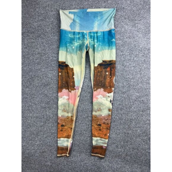 Teeki Leggings Women's Small Multicolor Unicorn Wrangler Ankle Stretch Yoga Pant - Picture 1 of 6